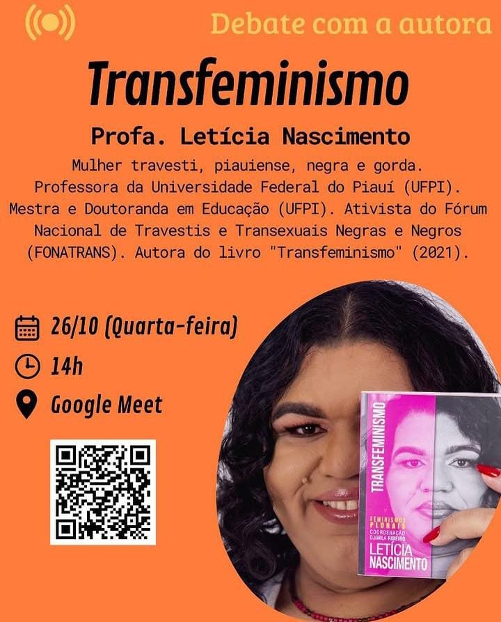 Debate com a autora: Transfeminismo (Profª Letícia Nascimento)